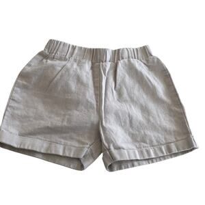 Analogie Boys Tan Neutral Linen Blend Pull On Shorts Size 4 Classic Coastal